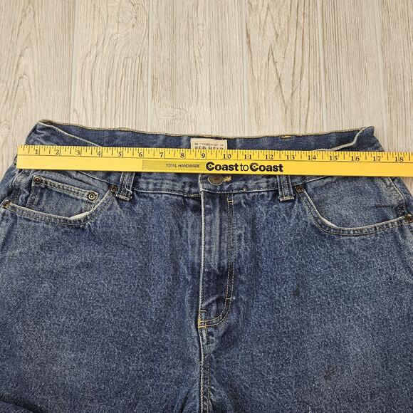 Red Head Jeans Mens 38x32 Blue Denim Fleece Lined Relaxed Fit Warm Winter Pants - Picture 7 of 8